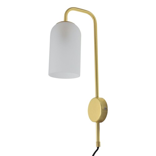 Modern satin brass plug - brass, in