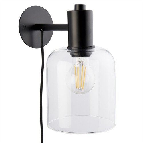 Modern black plug - black, in