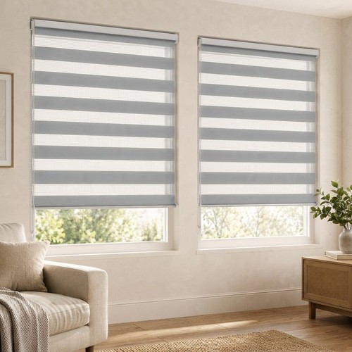 Stylish drill zebra blinds - no,