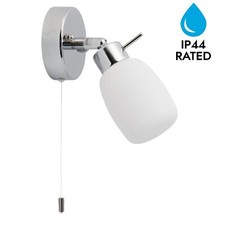 Modern Polished Chrome & Glass