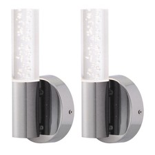 Set of 2 Modern Chrome LED