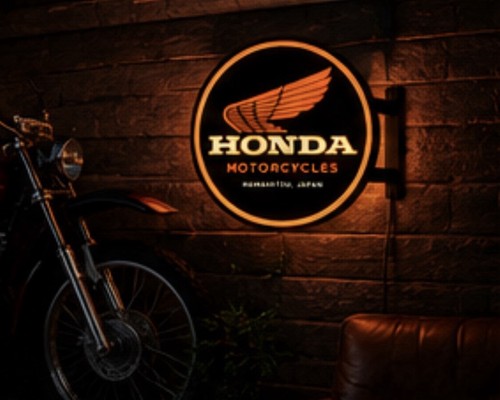 Honda motorcycles led wall - honda,