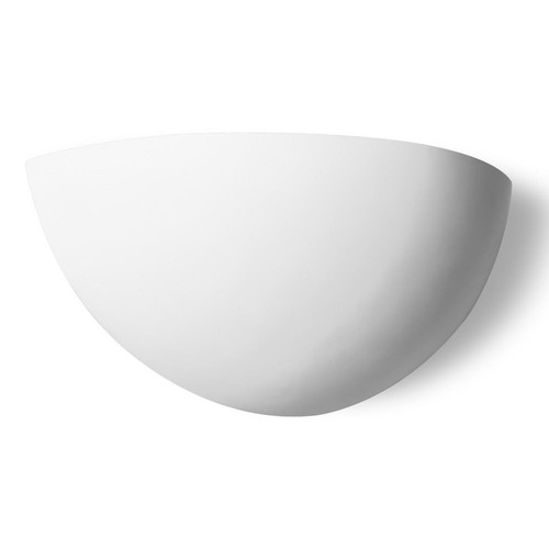 White plaster crescent - plaster, wall
