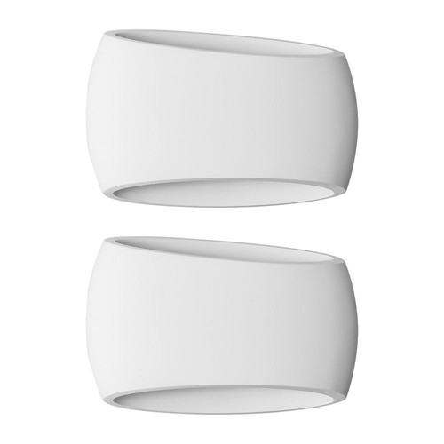 Set white plaster curved - plaster,