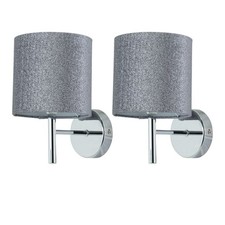 Set of 2 Modern Chrome Wall