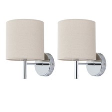 Set of 2 Modern Chrome Wall