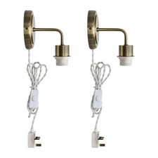 Set of 2 Modern Antique Brass