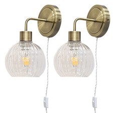 Set of 2  Antique Brass Plug