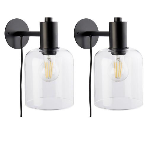 Set modern black plug - of, 2